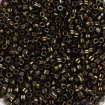 Miyuki Delica beads metallic iris brown, color DB 7, 5g size 11/0, japanese beads, Miyuki DB7, Miyuki cylindrical beads