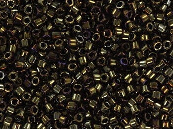 Miyuki Delica beads metallic iris brown, color DB 7, 5g size 11/0, japanese beads, Miyuki DB7, Miyuki cylindrical beads