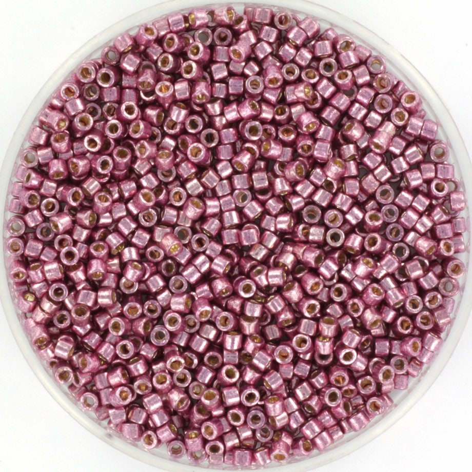 Miyuki Delica beads duracoat galvanized dusty orchid, 5g 11/0 DB 1848, Miyuki Delica purple, metallic violet, japanese beads, Seed beads