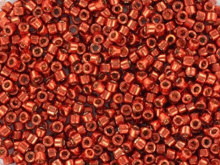 Miyuki Delica beads duracoat galvanized berry, 5g 11/0 DB 1838, Miyuki Delica red, metallic red, japanese beads, Seed beads