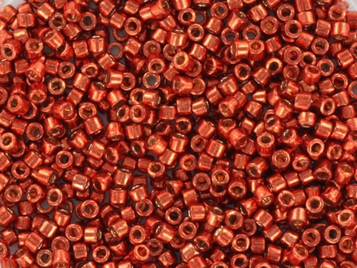 Miyuki Delica beads duracoat galvanized berry, 5g 11/0 DB 1838, Miyuki Delica red, metallic red, japanese beads, Seed beads