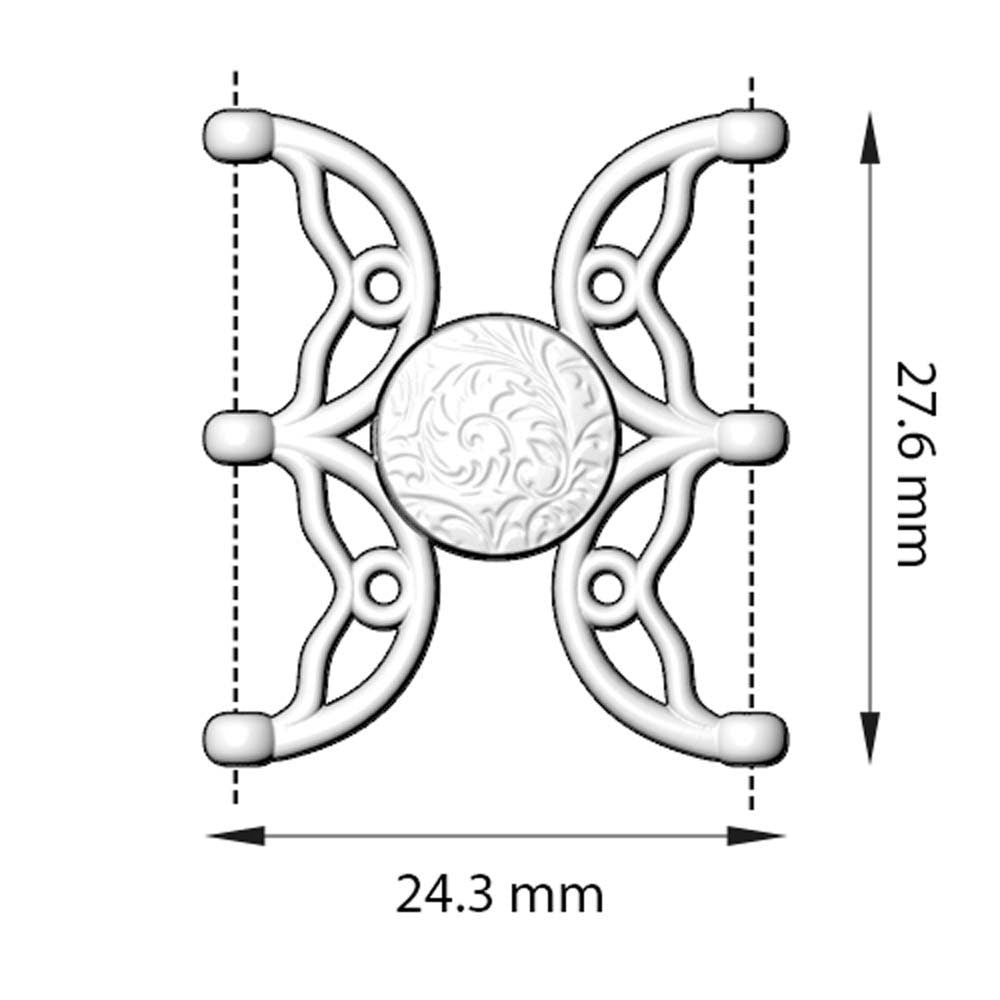 Magnetic clasp for Miyuki Seed Beads 8/0, Cymbal Elements Volakas III, Gold plated, Antique brass, Silver plated, Rosé Gold