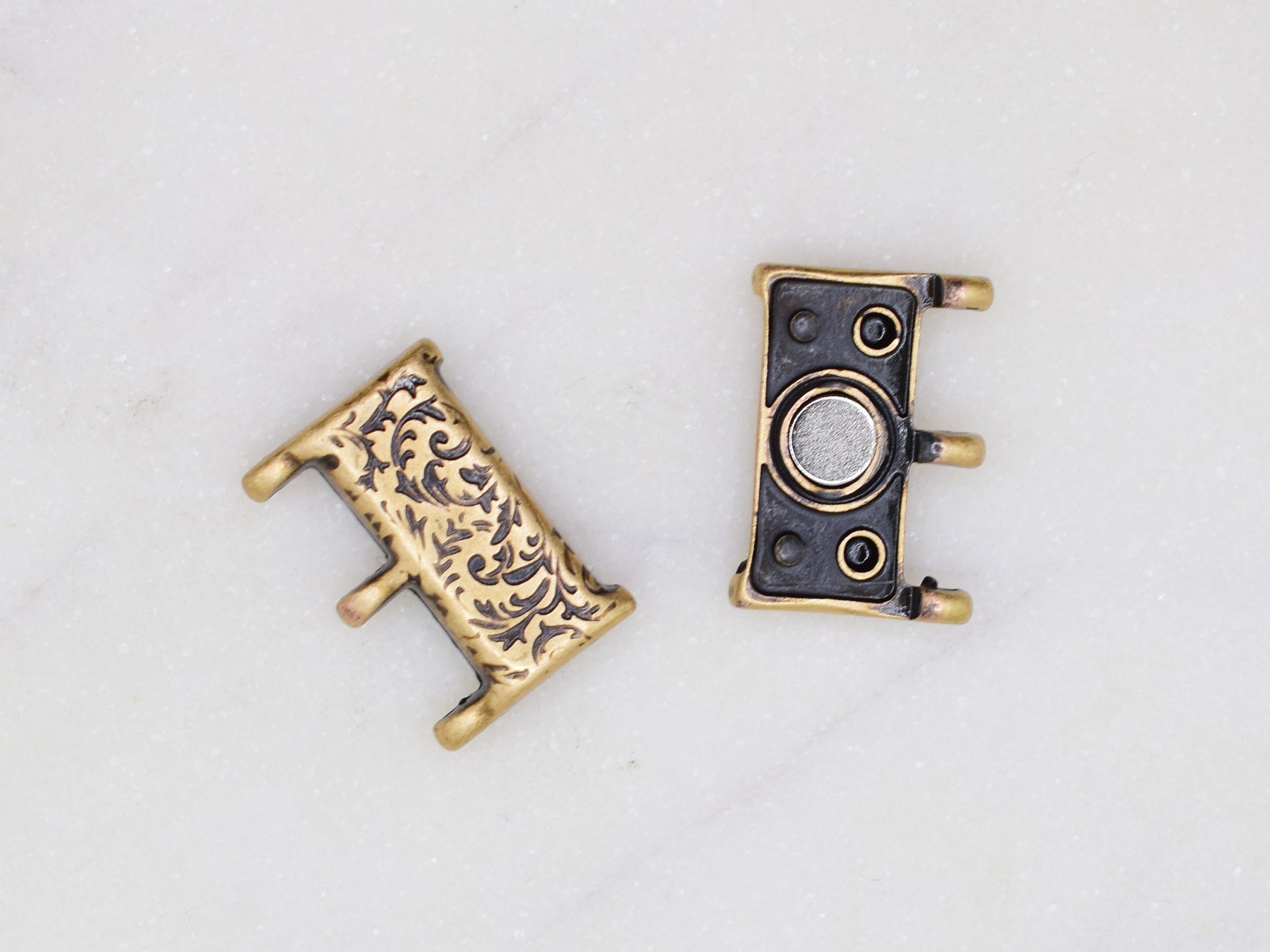 Magnetic clasp for Miyuki Seed Beads 8/0, Cymbal Elements Nisida III, Gold plated, Antique brass, Rosé Gold, Silver plated