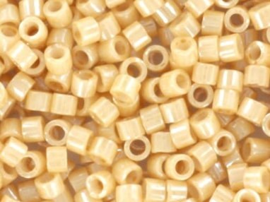 Miyuki Delica beads ceylon light caramel, size 11/0 color 205, Japanese beads, cylindrical beads, Miyuki cream, Miyuki DB205, Miyuki beige