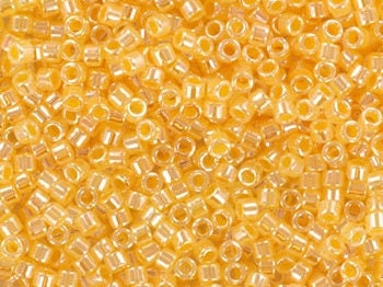 Miyuki Delica beads ceylon light daffodil, size 11/0 color DB 233, Japanese beads, cylindrical beads, Miyuki yellow luster, Miyuki DB233