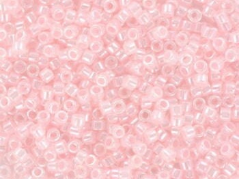 Miyuki Delica beads ceylon baby pink, size 11/0 color DB 234, Japanese beads, cylindrical beads, Miyuki pink luster, Miyuki DB234