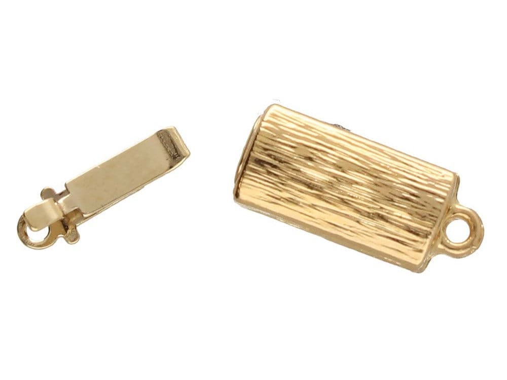 Push pull clasp for jewellery, gold plated clasp rectangular, 20mm push-pull clasp silver plated, Elegant Elements clasp simple