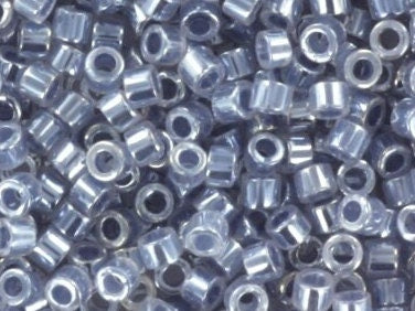 Miyuki Delica beads ceylon silver gray, size 11/0 color DB 242, Japanese beads, cylindrical beads, Miyuki gray luster, Miyuki DB242