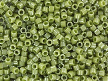 Miyuki Delica beads opaque luster cactus, size 11/0 color DB 263, Japanese beads, cylindrical beads, Miyuki Delica green, Miyuki DB263