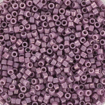 Miyuki Delica beads opaque luster mauve, size 11/0 color DB 265, Japanese beads, cylindrical beads, Miyuki Delica purple, Miyuki DB265