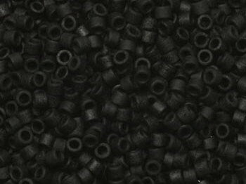 Miyuki Delica beads opaque matte black, size 11/0 color DB 310, Japanese beads, cylindrical beads, Miyuki DB310