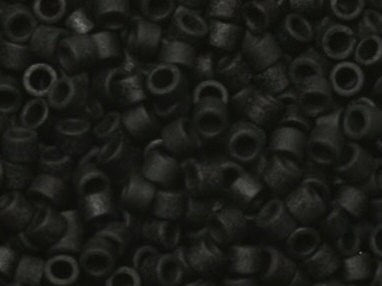 Miyuki Delica beads opaque matte black, size 11/0 color DB 310, Japanese beads, cylindrical beads, Miyuki DB310