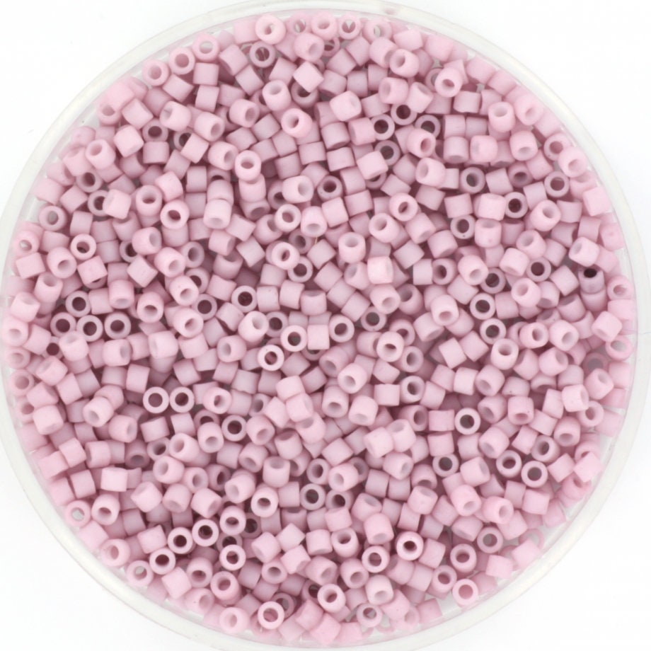 Miyuki Delica beads opaque matte dusty orchid, size 11/0 color DB 355, Japanese beads, cylindrical beads, Miyuki DB353