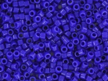 Miyuki Delica beads opaque cobalt blue, 5g 11/0 DB726, cylindrical beads, size, dark blue Miyuki, color DB0726, royal blue