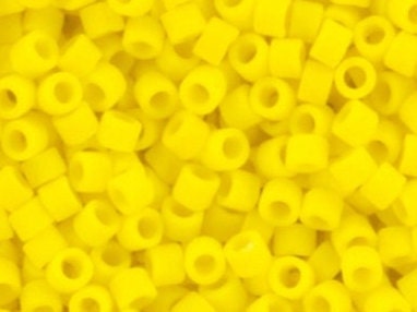 Miyuki Delica beads opaque matte yellow, size 11/0 color DB 751, Japanese beads, cylindrical beads, Miyuki DB751