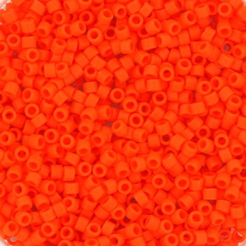 Miyuki Delica beads opaque matte orange, size 11/0 color DB 752, Japanese beads, cylindrical beads, Miyuki DB752