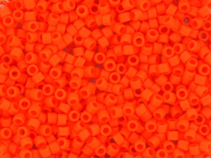 Miyuki Delica beads opaque matte orange, size 11/0 color DB 752, Japanese beads, cylindrical beads, Miyuki DB752