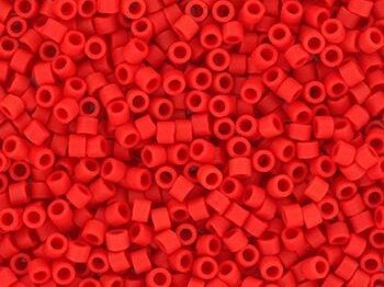 Miyuki Delica beads opaque matte red, size 11/0 color DB 753, Japanese beads, cylindrical beads, Miyuki DB753