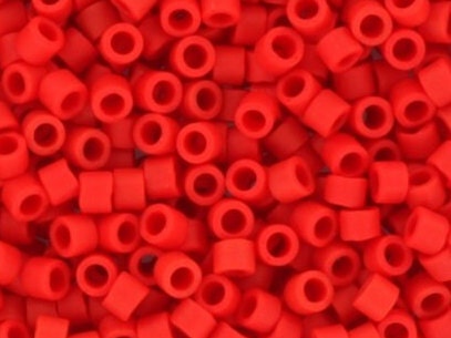 Miyuki Delica beads opaque matte red, size 11/0 color DB 753, Japanese beads, cylindrical beads, Miyuki DB753