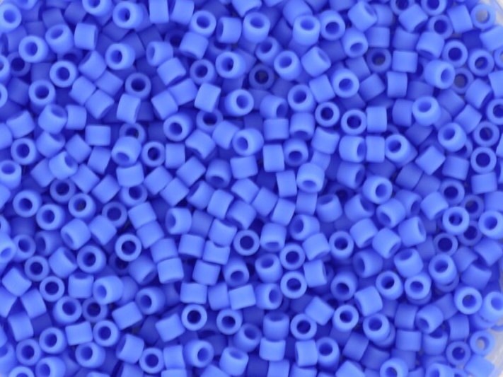 Miyuki Delica beads opaque matte periwinkle, size 11/0 color DB 760, Japanese beads, cylindrical beads, Miyuki DB760, Miyuk delica blue