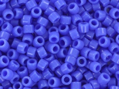 Miyuki Delica beads opaque cyan blue, 5g 11/0 color DB 1138, cylindrical beads, dark blue Miyuki DB1138, delphinium blue beads