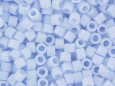 Miyuki Delica beads opaque light sky blue, 5g 11/0 DB 1497, cylindrical beads, 1.6mm beads, Miyuki opaque pastel blue DB1497, soft blue