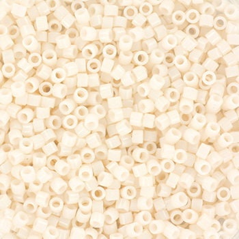 Miyuki Delica beads opaque bisque white, 5g 11/0 DB 1490, cylindrical beads, japanese beads, Miyuki opaque cream DB1490, off white