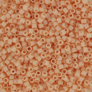 Miyuki Delica beads opaque matte ab light peach, 5g 11/0 DB1522, cylindrical beads, light pink Miyuki, color DB 1522, pastel pink