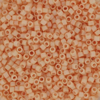 Miyuki Delica beads opaque matte ab light peach, 5g 11/0 DB1522, cylindrical beads, light pink Miyuki, color DB 1522, pastel pink