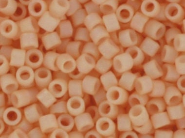 Miyuki Delica beads opaque matte ab light peach, 5g 11/0 DB1522, cylindrical beads, light pink Miyuki, color DB 1522, pastel pink