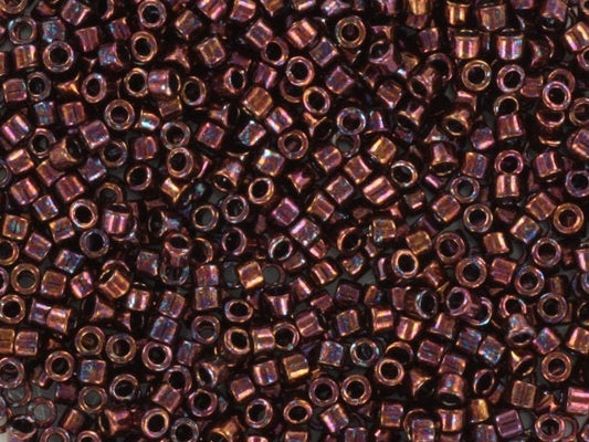 Miyuki Delica beads metallic iris dark raspberry, color DB 12, 5g size 11/0, japanese beads, Miyuki DB12, cylindrical beads, Miyuki purple