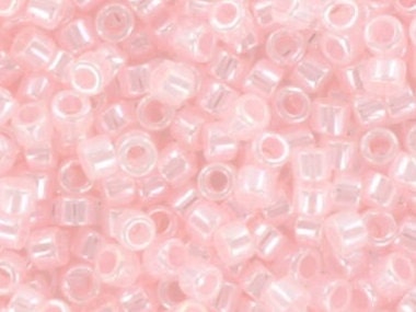 Miyuki Delica beads ceylon baby pink, size 11/0 color DB 234, Japanese beads, cylindrical beads, Miyuki pink luster, Miyuki DB234