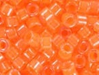 Miyuki Delica beads luminous creamsicle, 5g 11/0 color DB 2033, cylindrical beads, Miyuki orange beads, Miyuki neon orange