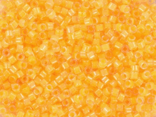 Miyuki Delica beads luminous sun glow, 5g 11/0 color DB 2032, cylindrical beads, Miyuki yellow beads, Miyuki neon orange