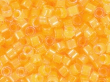 Miyuki Delica beads luminous sun glow, 5g 11/0 color DB 2032, cylindrical beads, Miyuki yellow beads, Miyuki neon orange