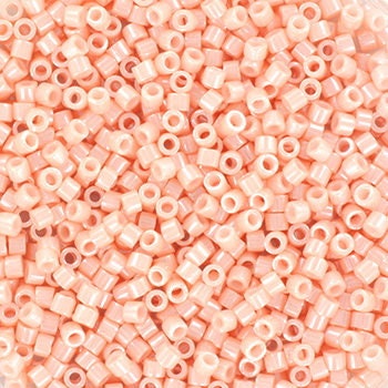 Miyuki Delica beads opaque ceylon light salmon, 5g 11/0 DB1533, cylindrical beads, light pink Miyuki, color DB 1533, pastel pink