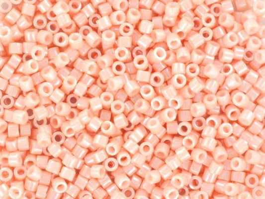 Miyuki Delica beads opaque ceylon light salmon, 5g 11/0 DB1533, cylindrical beads, light pink Miyuki, color DB 1533, pastel pink