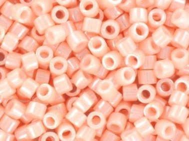 Miyuki Delica beads opaque ceylon light salmon, 5g 11/0 DB1533, cylindrical beads, light pink Miyuki, color DB 1533, pastel pink