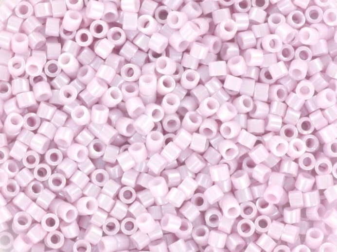 Miyuki Delica beads opaque ceylon pale rose, 5g 11/0 DB1534, cylindrical beads, light pink Miyuki, color DB 1534, pastel pink