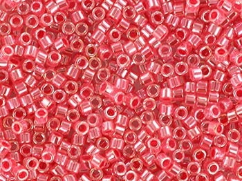 Miyuki Delica beads ceylon carnation pink, size 11/0 color DB 236, Japanese beads, cylindrical beads, Miyuki pink luster, Miyuki DB236