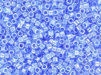 Miyuki Delica beads ceylon dark sky blue, size 11/0 color DB 240, Japanese beads, cylindrical beads, Miyuki blue luster, Miyuki DB240