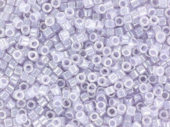 Miyuki Delica beads ceylon pale violet, size 11/0 color DB 241, Japanese beads, cylindrical beads, Miyuki purple luster, Miyuki DB241