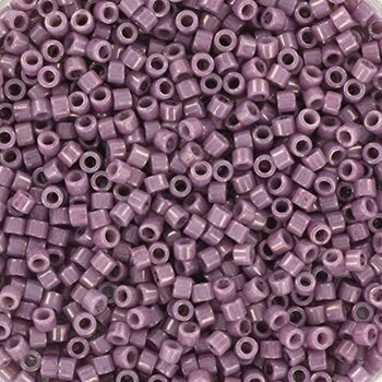 Miyuki Delica beads opaque luster mauve, size 11/0 color DB 265, Japanese beads, cylindrical beads, Miyuki Delica purple, Miyuki DB265