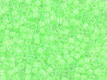 Miyuki Delica beads luminous mint green, 5g 11/0 color DB 2040, cylindrical beads, Miyuki green beads, Miyuki light green