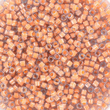 Miyuki Delica beads luminous sea coral, 5g 11/0 color DB 2042, cylindrical beads, Miyuki pink beads, Miyuki light pink