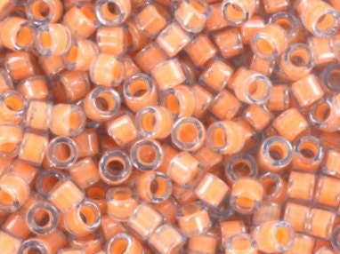 Miyuki Delica beads luminous sea coral, 5g 11/0 color DB 2042, cylindrical beads, Miyuki pink beads, Miyuki light pink