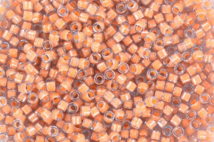 Miyuki Delica beads luminous sea coral, 5g 11/0 color DB 2042, cylindrical beads, Miyuki pink beads, Miyuki light pink