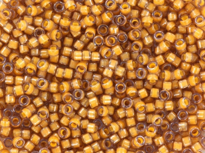 Miyuki Delica beads luminous almond, 5g 11/0 color DB 2043, cylindrical beads, Miyuki orange beads, Miyuki light brown