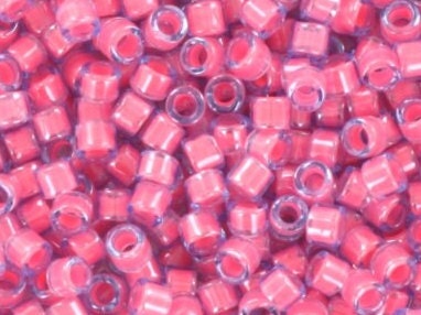 Miyuki Delica beads luminous pink taffy, 5g 11/0 color DB 2048, cylindrical beads, Miyuki pink beads, Miyuki neon pink