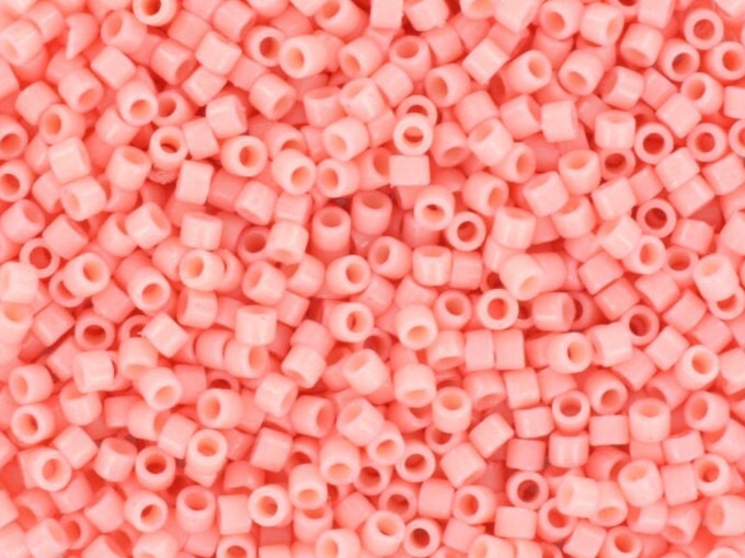 Miyuki Delica beads duracoat opaque lychee, 5g 11/0 DB2113, cylindrical beads, light pink Miyuki, DB 2113, Delica opaque pink